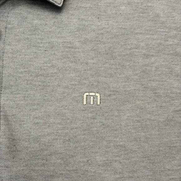 Travis Mathew Polo Shirt Mens Medium Blue Stretch Quick Dry Preppy Golf - Picture 2 of 10